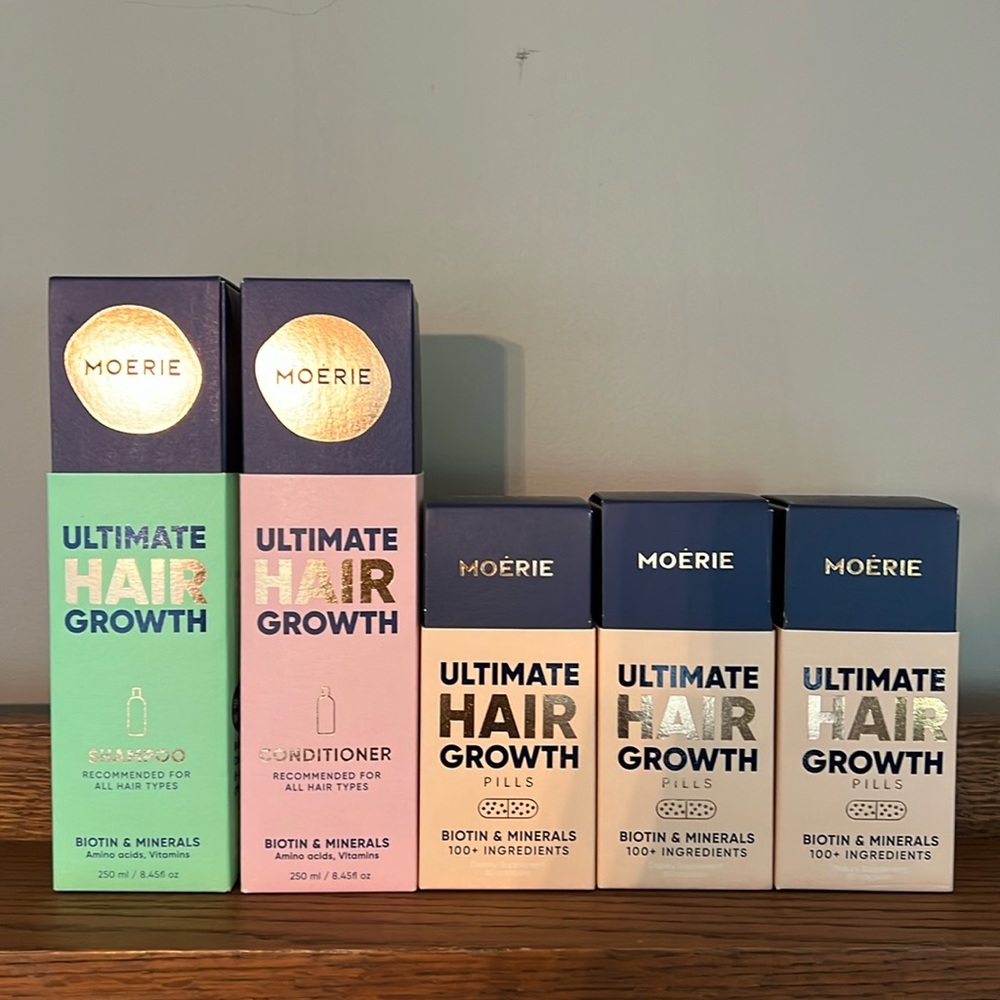 Moerie Ultimate Hair Growth System. shampoo, Conditioner